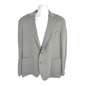 Pelago Men's Gray Riserva Slim Sport Coat Jacket Size L48 2 Button Cotton